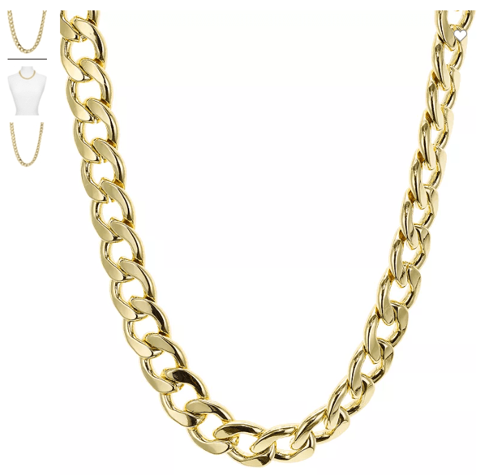 AQUA Chain Link Necklace, 17"