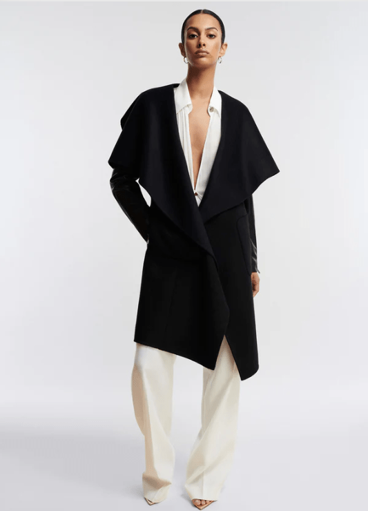 Fiona Draped Wool Coat