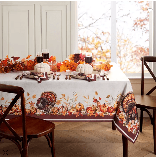 Elrene Home Fashions Autumn Heritage Turkey Engineered Table Collection